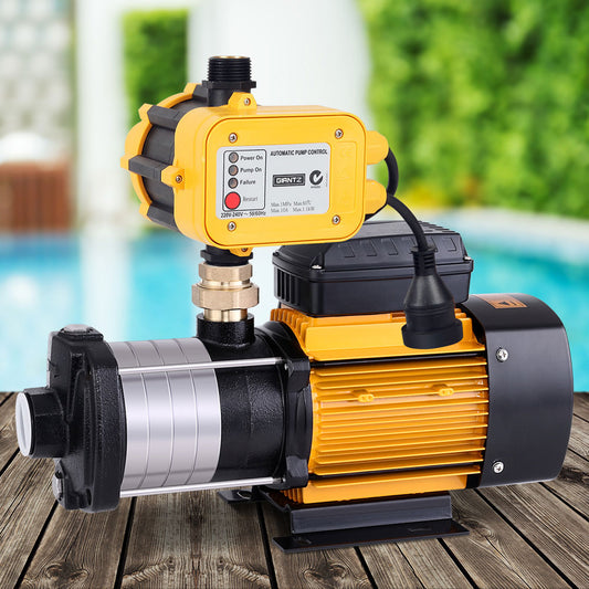 Garden Water Pump High Pressure 2000W 5-Stage Tank Irrigation - Yellow