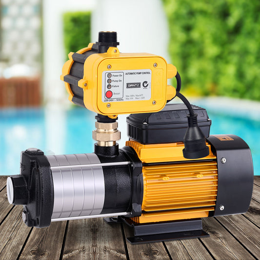 Garden Water Pump High Pressure 2500W 6-Stage Tank Irrigation - Yellow