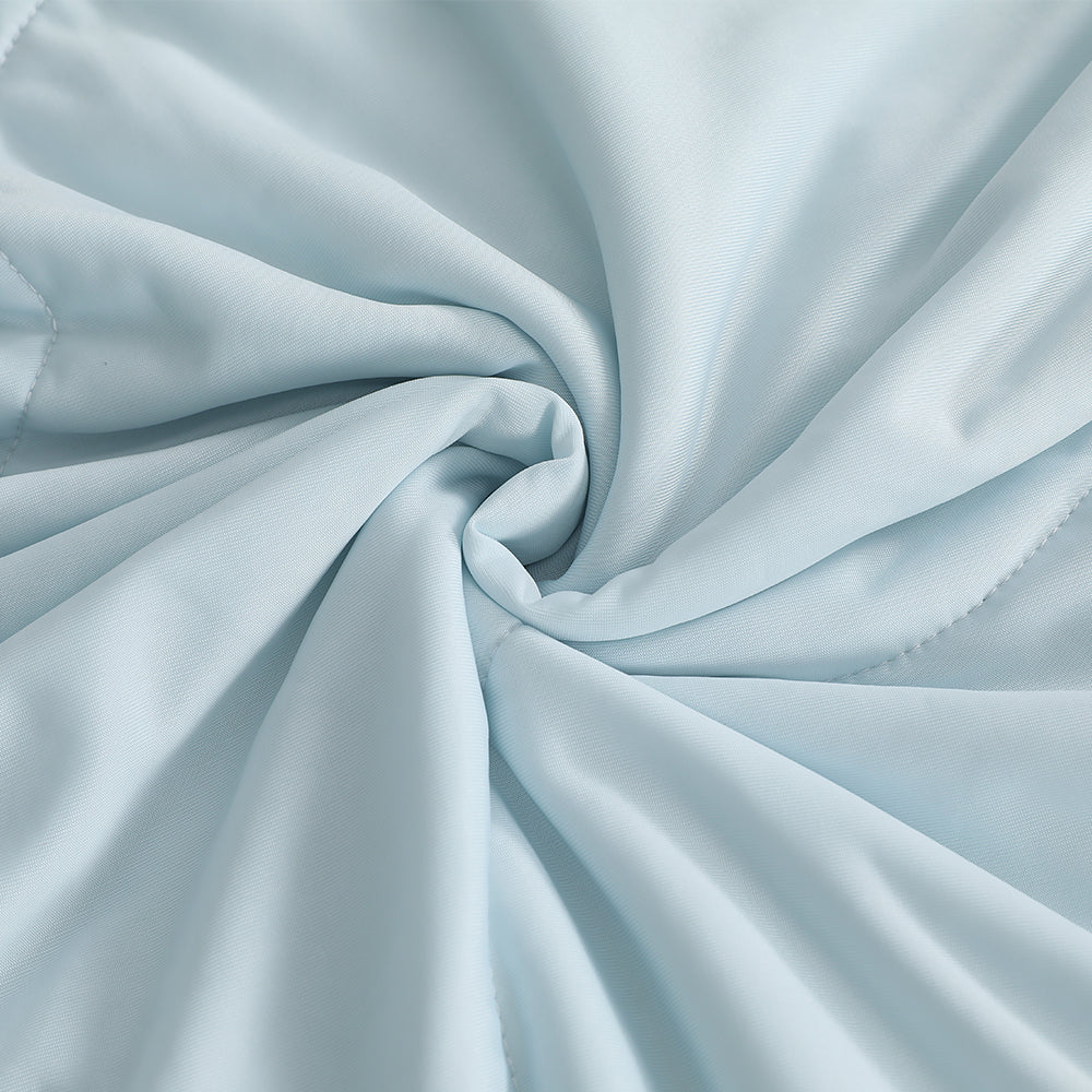 SINGLE 130GSM Cooling Comforter Summer Quilt Lightweight Blanket Cover - Blue