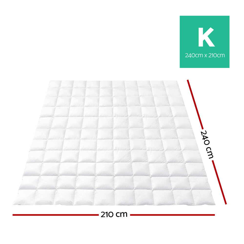 King Giselle Bedding 700GSM Duck Down Feather Quilt
