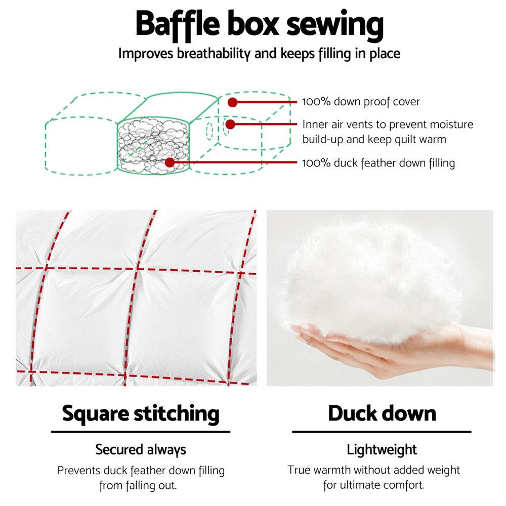 King Giselle Bedding 700GSM Duck Down Feather Quilt