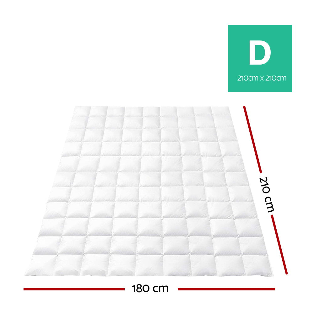 DOUBLE 700GSM Goose Down Quilt - White