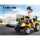 Kids Ride On Bulldozer Digger Electric Car - Yellow