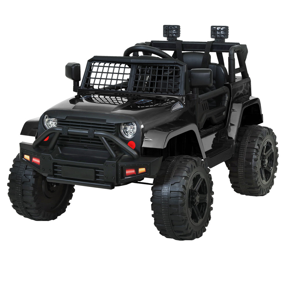 Kids Electric Ride On Car Jeep Toy Cars Remote 12V - Black