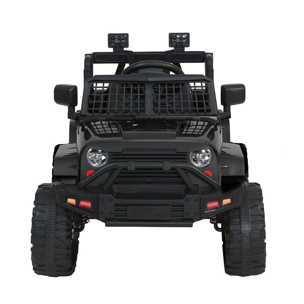 Kids Electric Ride On Car Jeep Toy Cars Remote 12V - Black