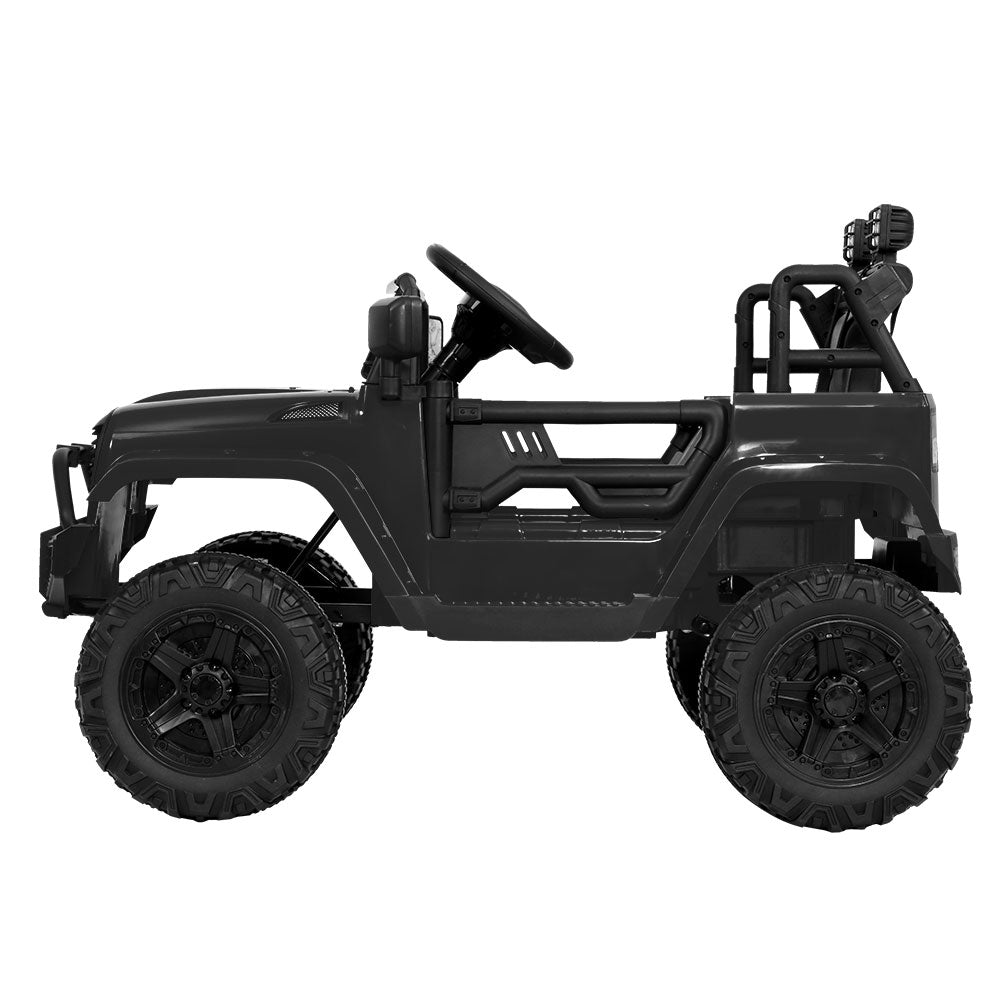 Kids Electric Ride On Car Jeep Toy Cars Remote 12V - Black