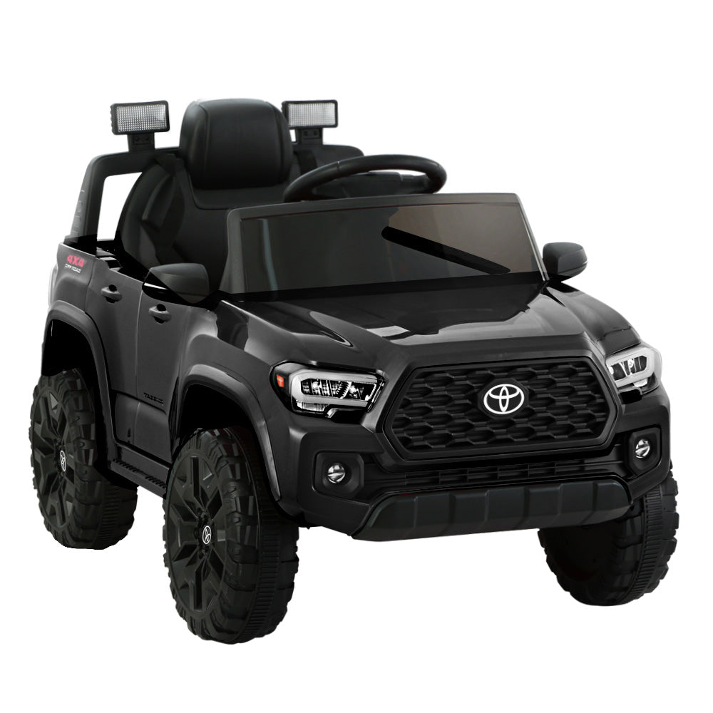 Toyota Ride On Car Kids Electric Toy Cars Tacoma Off Road Jeep 12V Battery - Black