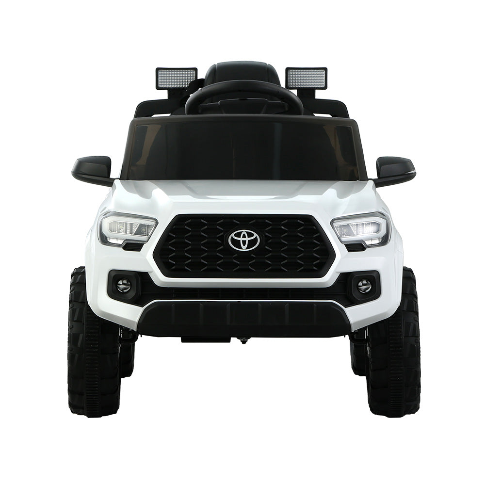 Toyota Ride On Car Kids Electric Toy Cars Tacoma Off Road Jeep 12V Battery - White