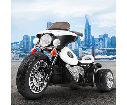 Kids Ride On Motorbike Motorcycle Toys - White