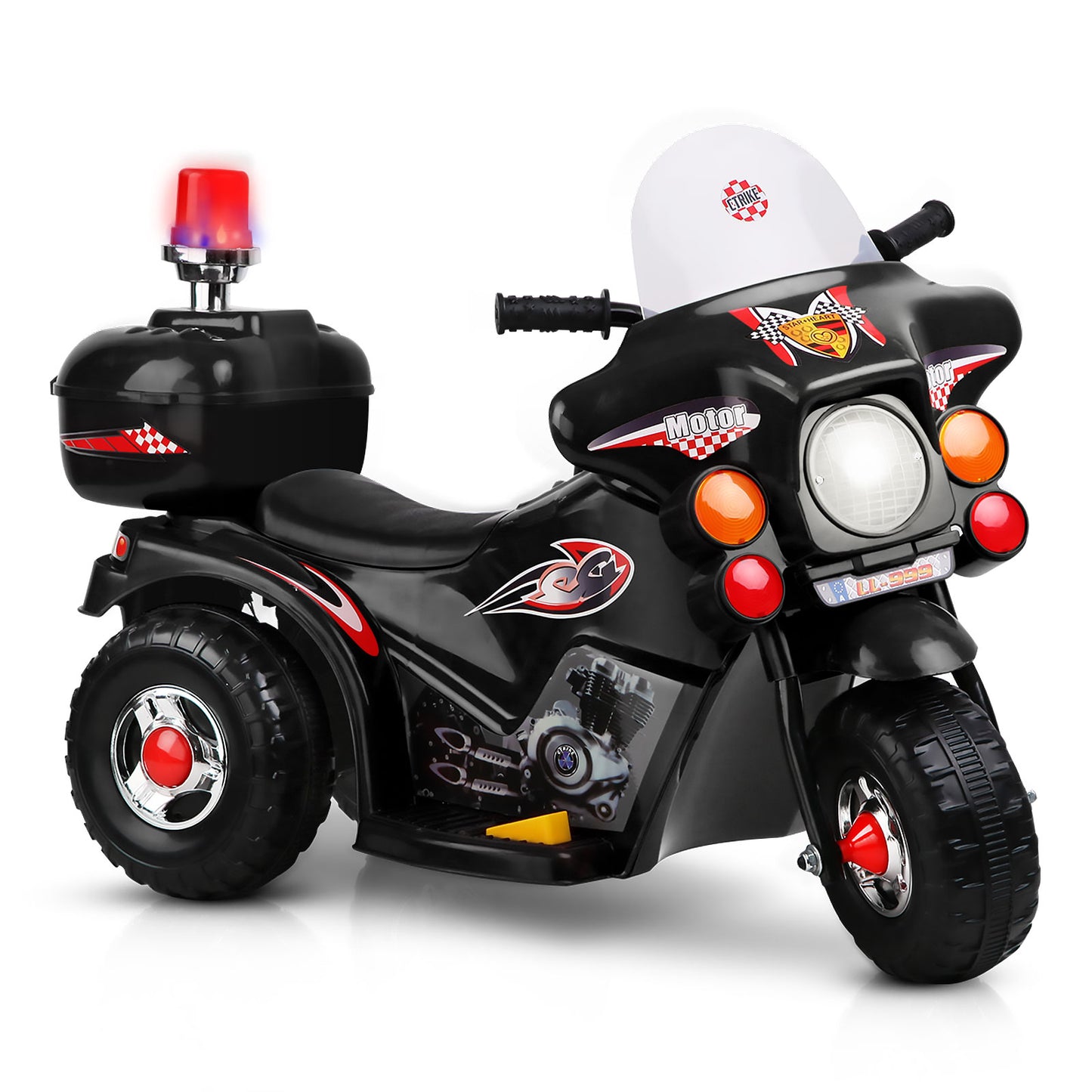 Kids Ride On Motorbike Motorcycle Car - Black