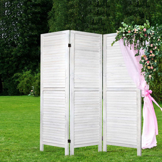 3 Panel Room Divider Screen 120x170cm - White