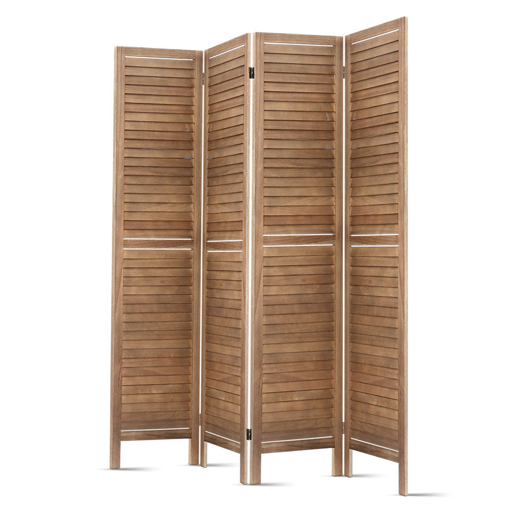 4 Panel Room Divider Screen 160x170cm - Oak