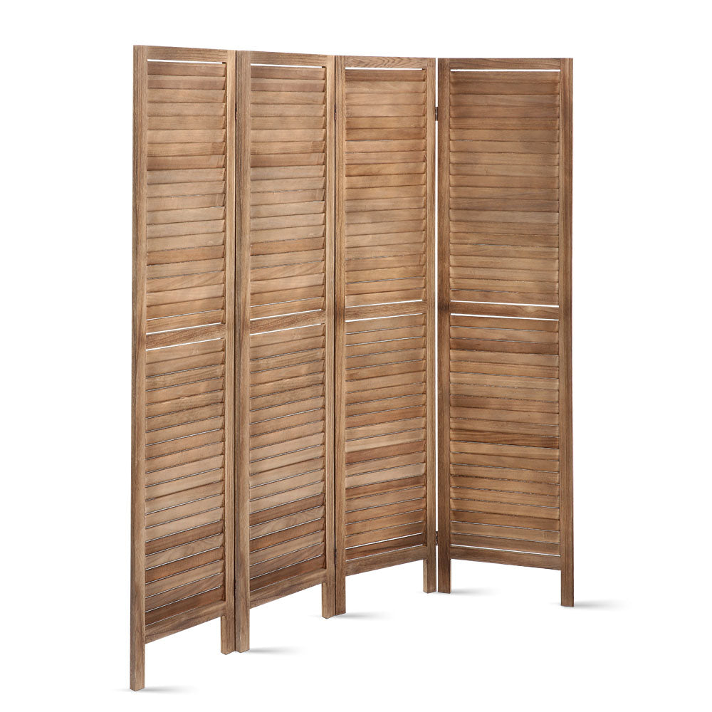 4 Panel Room Divider Screen 160x170cm - Oak
