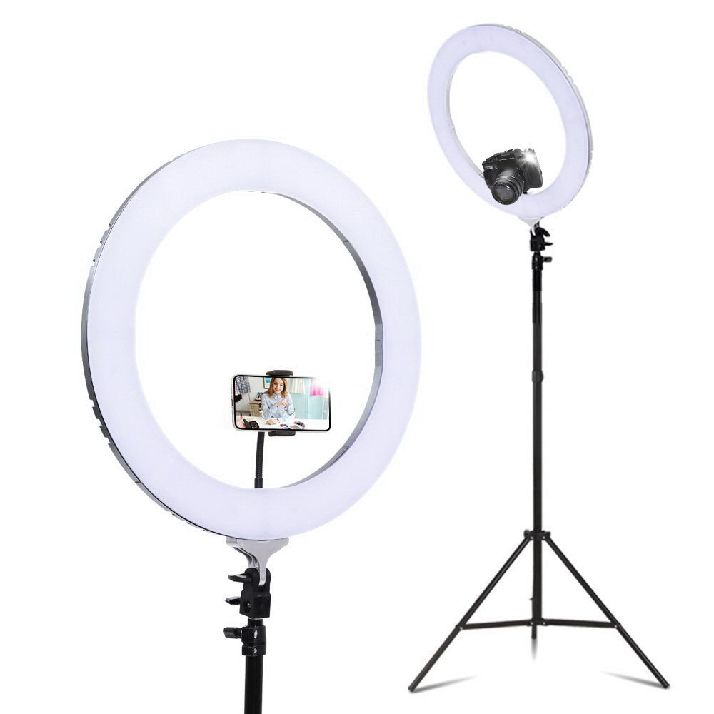 Ring Light 19" LED 6500K 5800Lm Dimmable Diva With Stand Silver