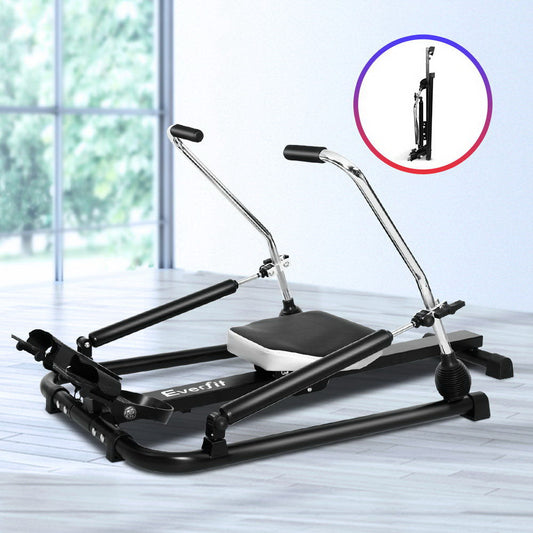 Rowing Machine Rower Hydraulic Resistance Fitness Gym Home Cardio