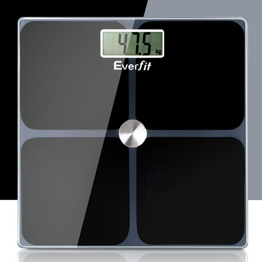 Everfit Electronic Digital Bathroom Scale Weighing Tracker Gym 180kg