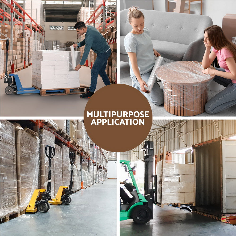 500mm x 400m Stretch Film Pallet Shrink Wrap 1 Roll Package Use Plastic - Clear