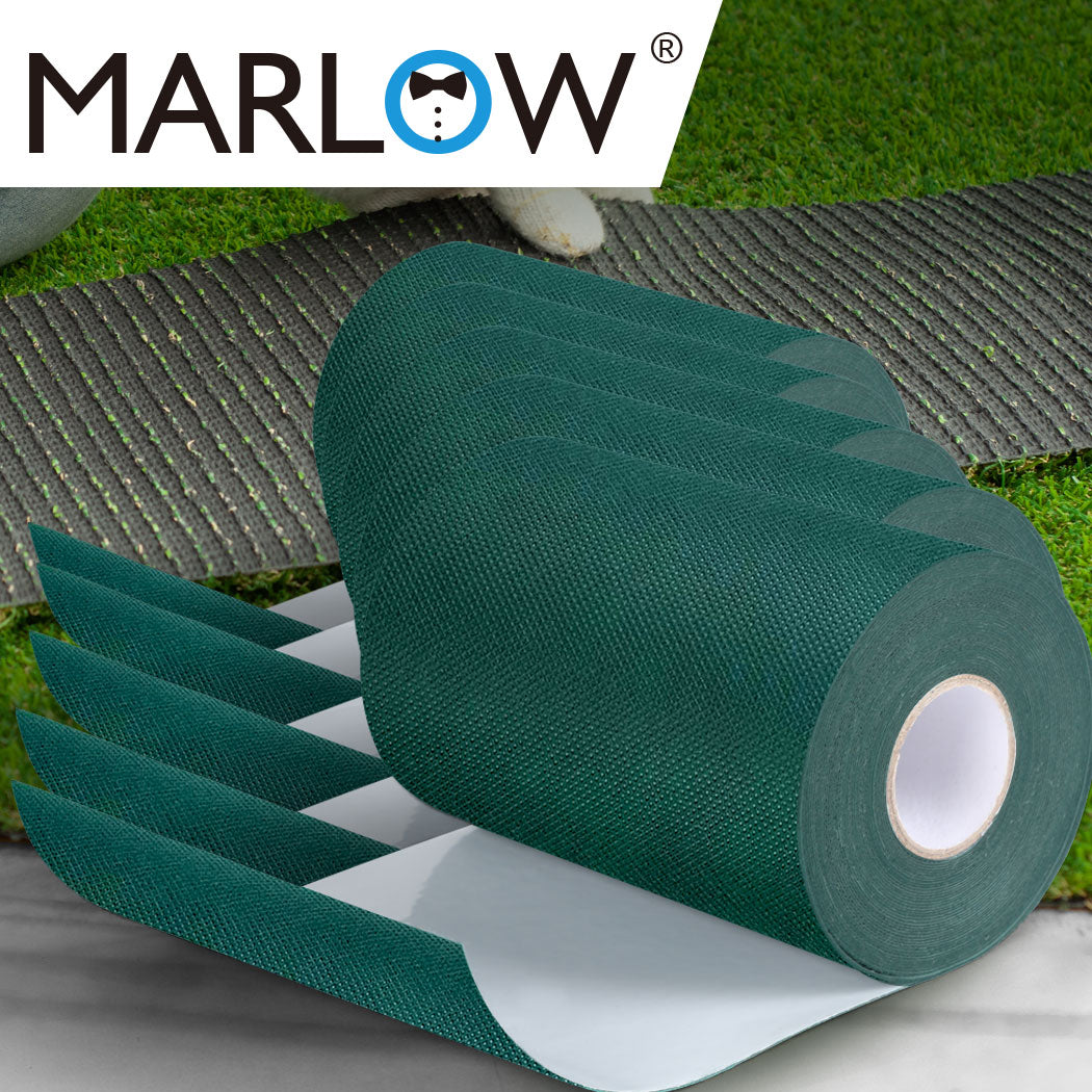 Set of 5 20M Artificial Grass Self Adhesive Synthetic Turf Lawn Carpet Joining Tape Glue Peel