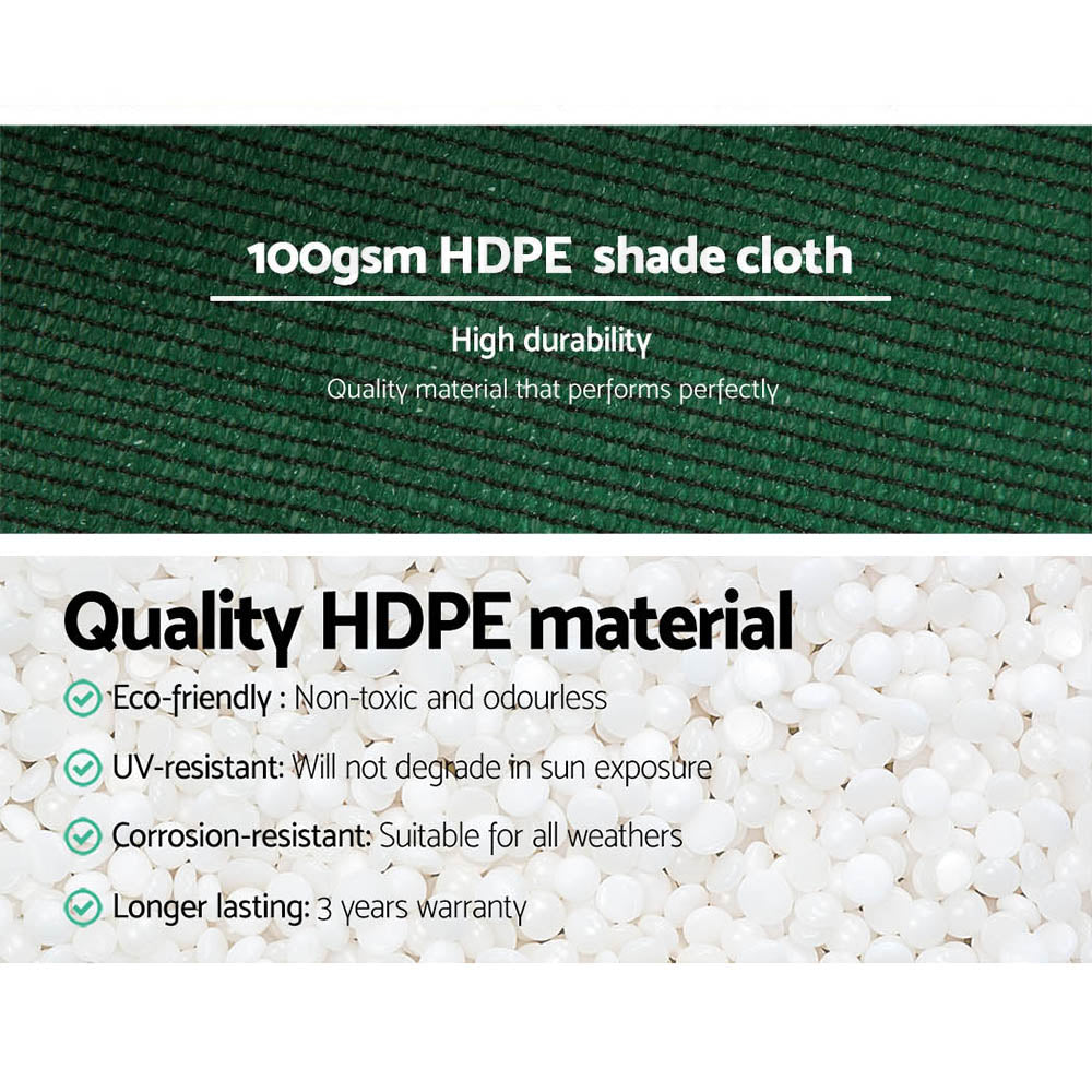 Instahut 50% Shade Cloth 1.83x30m Shade cloth Sail Heavy Duty Green