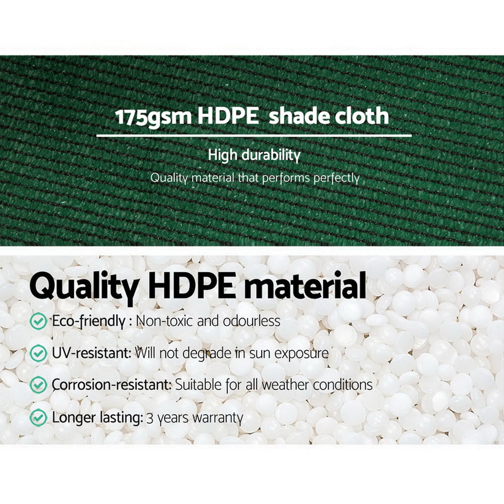 Instahut 70% Shade Cloth 1.83x30m Shade cloth Sail Heavy Duty Green