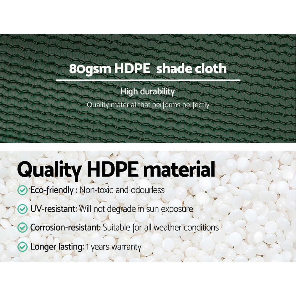 Instahut 30% Shade Cloth 1.83x30m Shade cloth Wide Heavy Duty Green