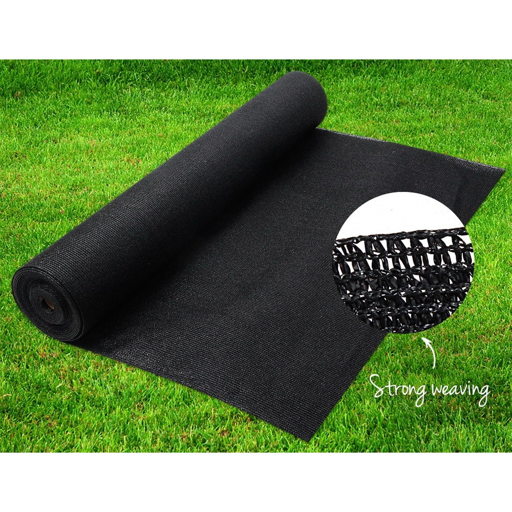 70% UV Sun Shade Cloth Shade Cloth Sail Roll Mesh Garden Outdoor 1.83x50m Black