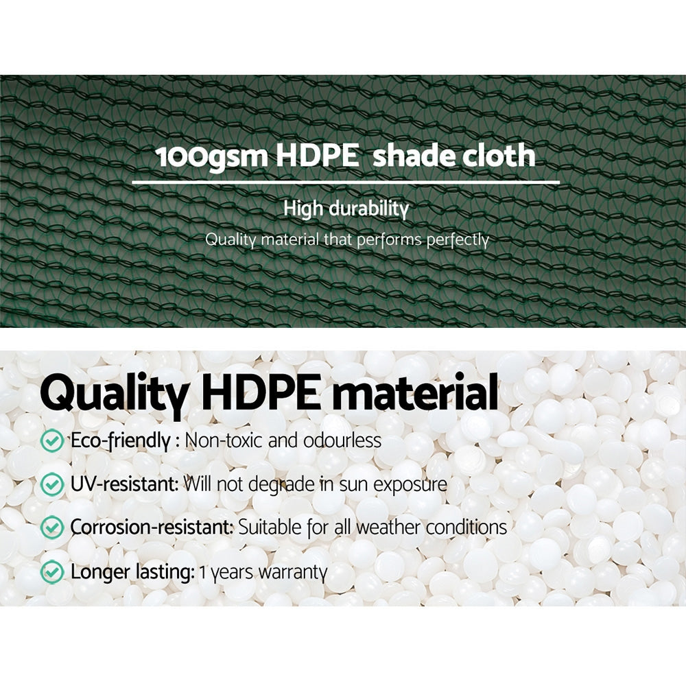 Instahut 50% Shade Cloth 3.66x30m Shade cloth Wide Heavy Duty Green