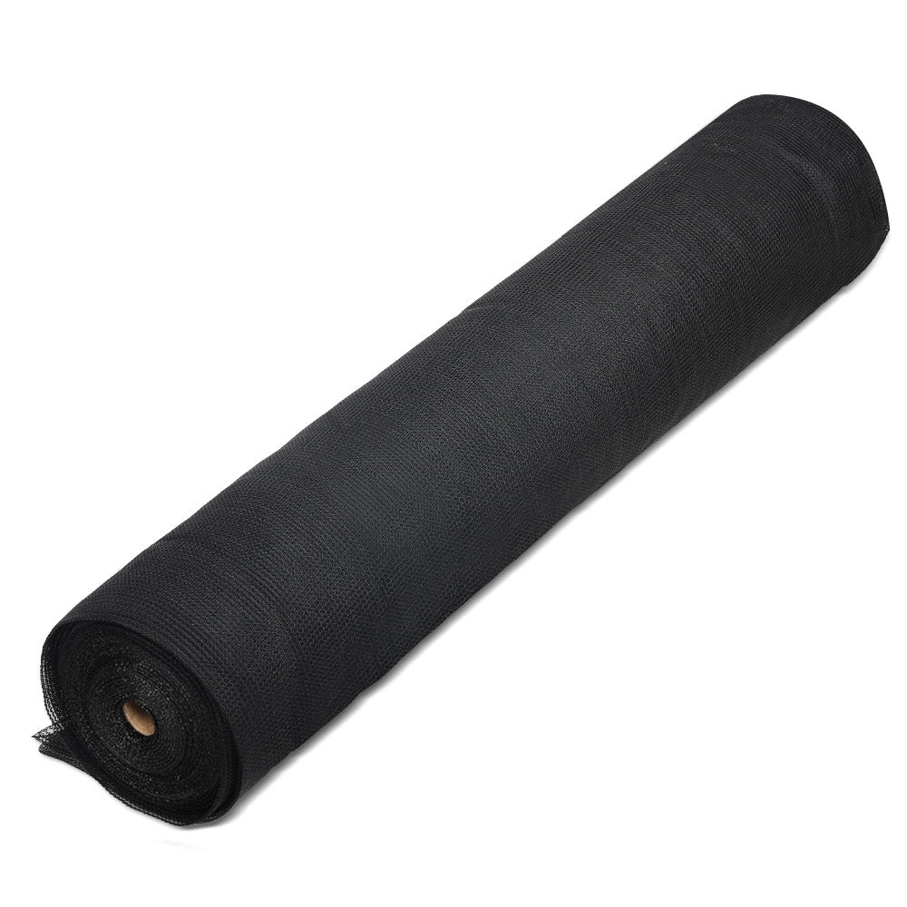 Instahut 30% Shade Cloth 3.66x30m Shade cloth Wide Heavy Duty Black
