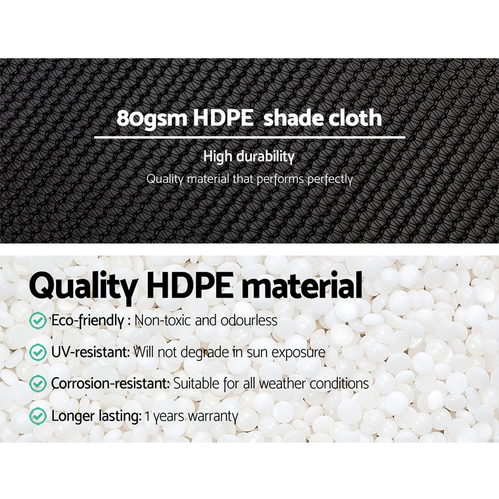 Instahut 30% Shade Cloth 3.66x30m Shade cloth Wide Heavy Duty Black