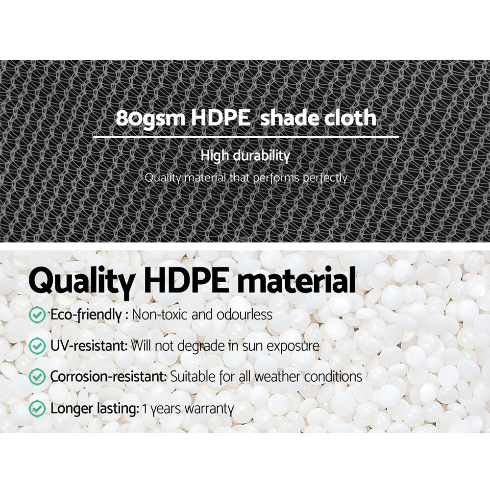 Instahut 30% Shade Cloth 3.66x30m Shade cloth Wide Heavy Duty White