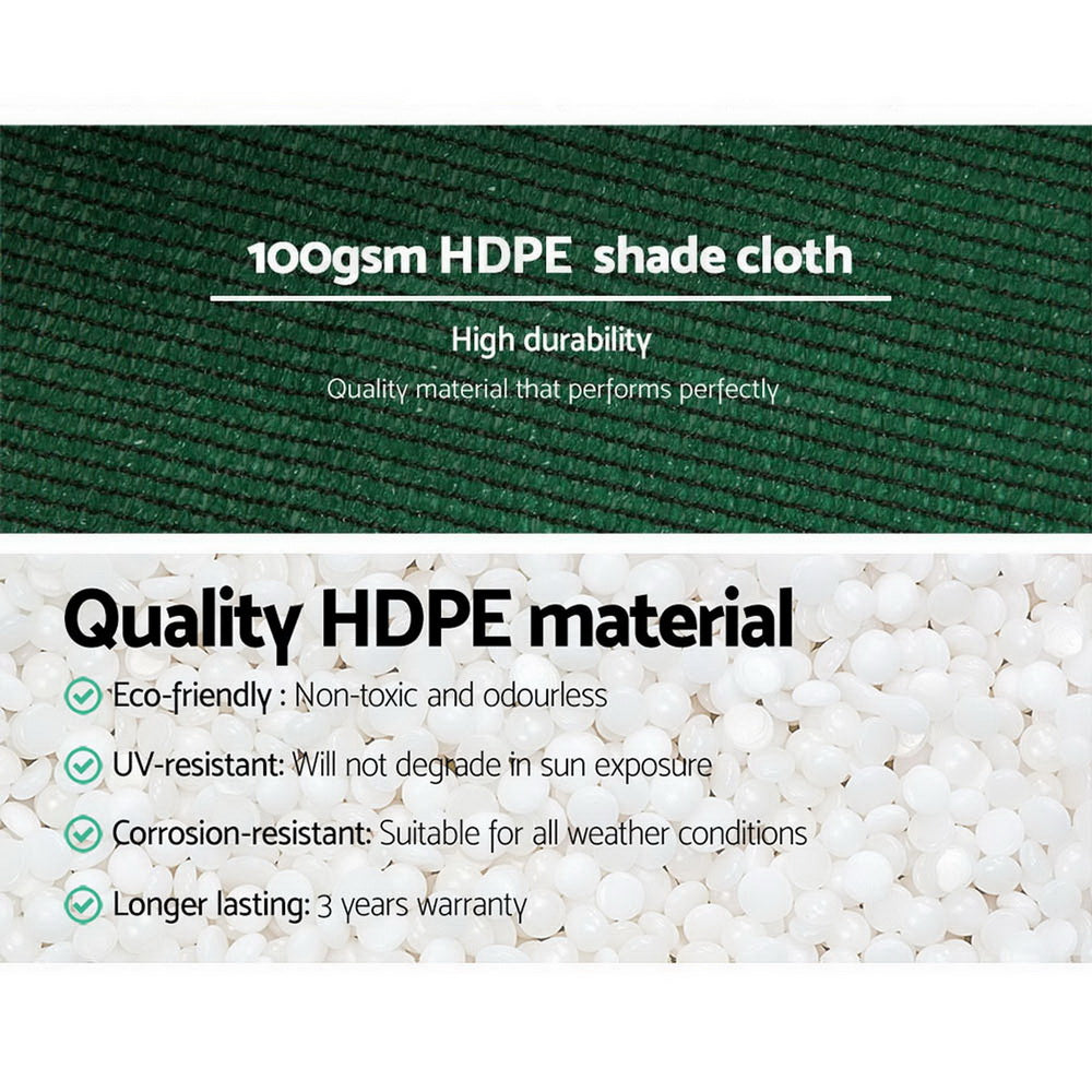 Instahut 50% Shade Cloth 1.83x20m Shade cloth Sail Heavy Duty Green