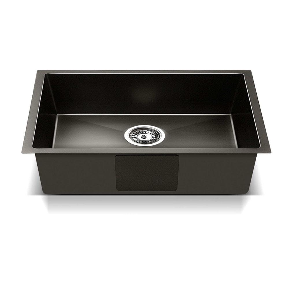 Cefito Kitchen Sink 45X30cm Stainless Steel Basin Single Bowl Black
