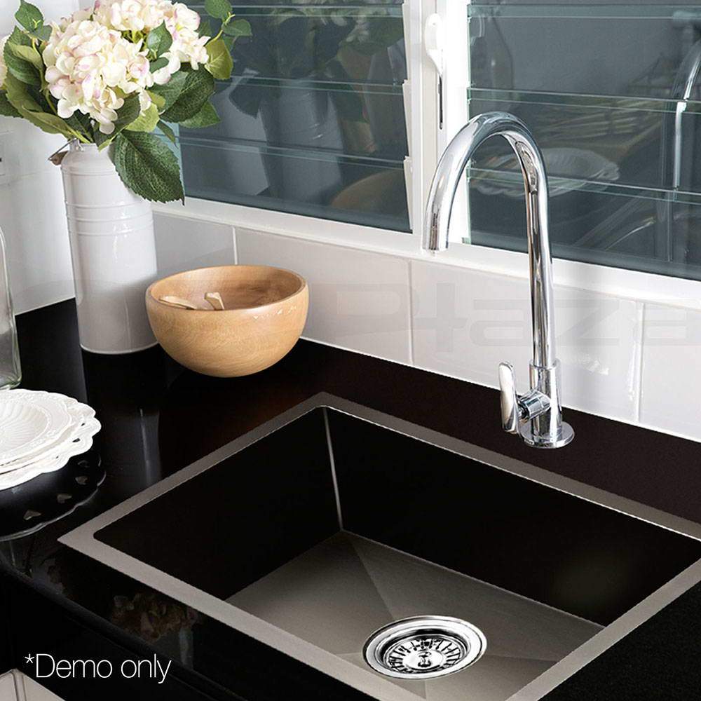 Cefito Kitchen Sink 45X30cm Stainless Steel Basin Single Bowl Black