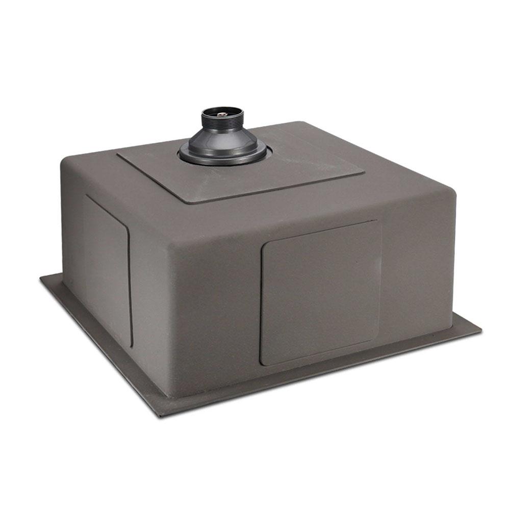 Cefito Kitchen Sink 44X44cm Stainless Steel Basin Single Bowl Black