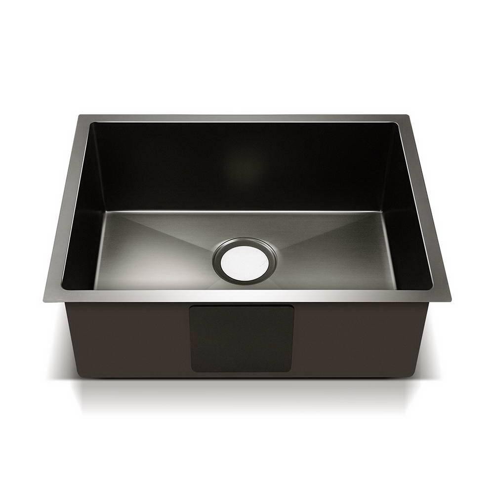 Cefito Kitchen Sink 60X45cm Stainless Steel Basin Single Bowl Black