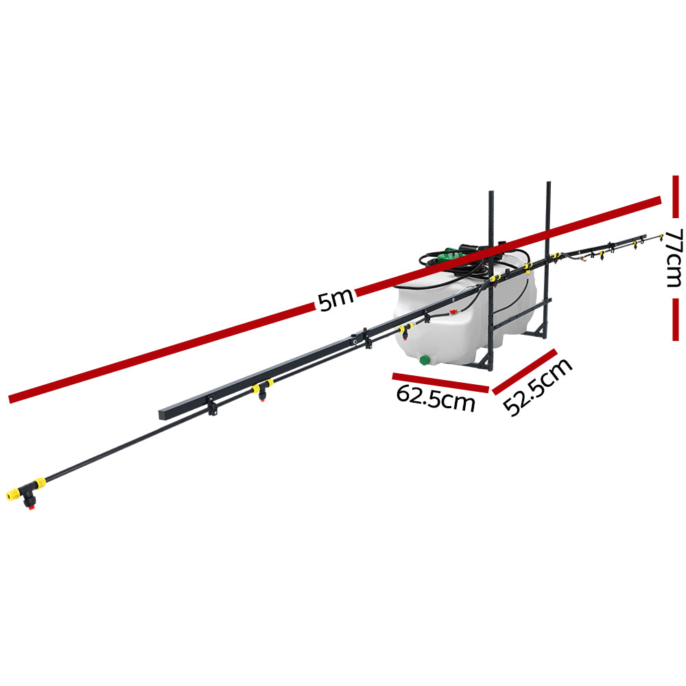 Weed Sprayer 5M Boom Spot Spray Tank ATV Trailer Tractor 100L