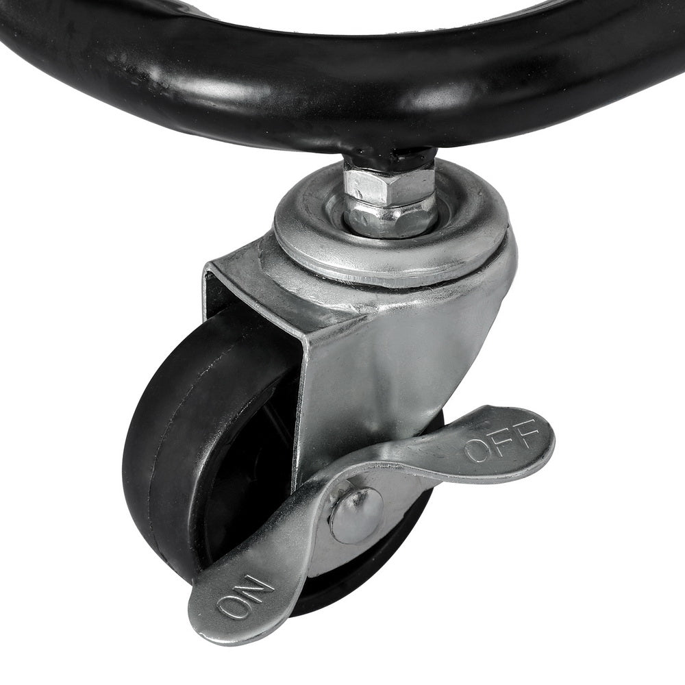 Storage Trolley Kitchen Cart 4 Tiers - Black