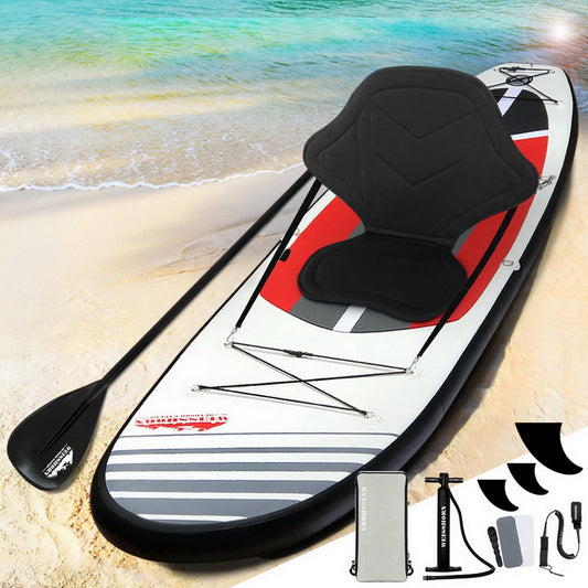 Stand Up Paddle Board 11ft Inflatable SUP Surfboard Paddleboard Kayak Surf - Black