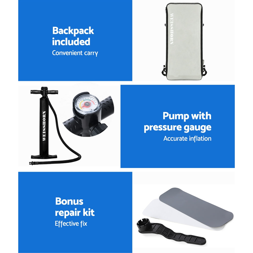 Stand Up Paddle Board 11ft Inflatable SUP Surfboard Paddleboard Kayak Surf - Pink