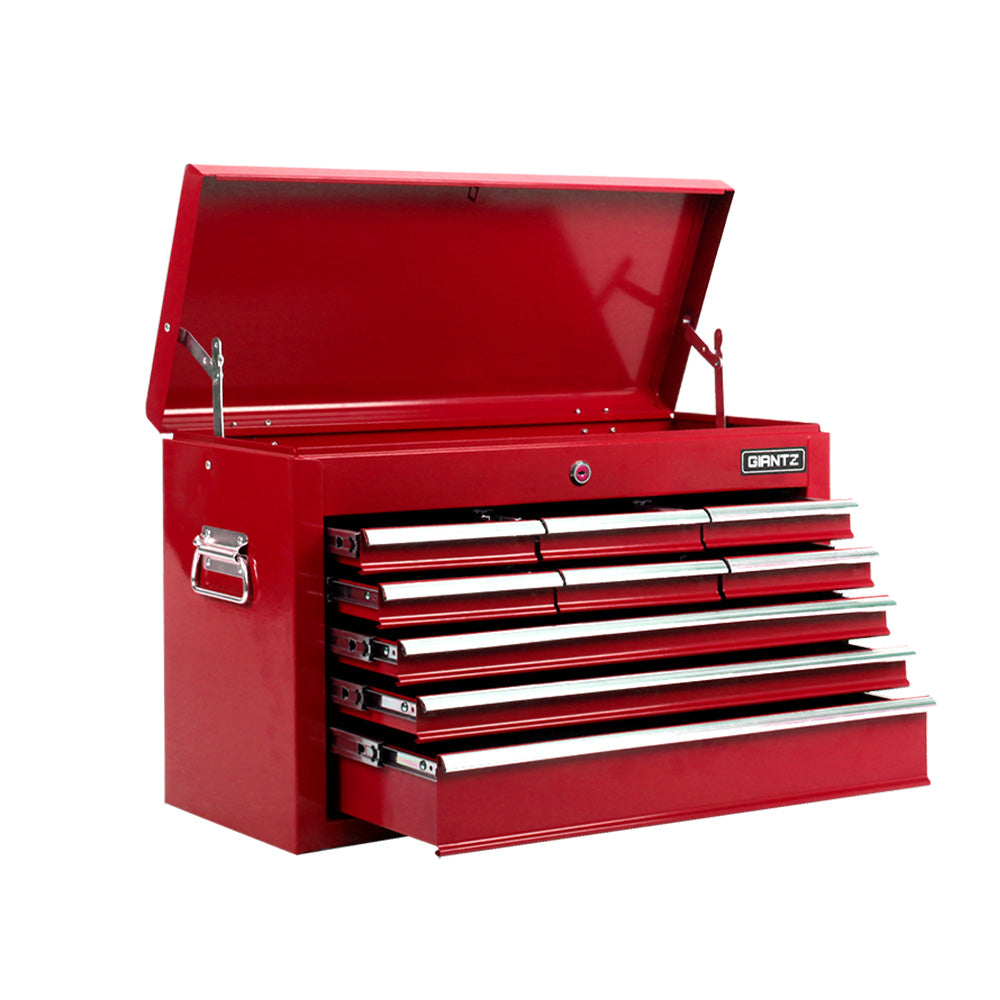 9 Drawer Mechanic Tool Box Cabinet Storage - Red