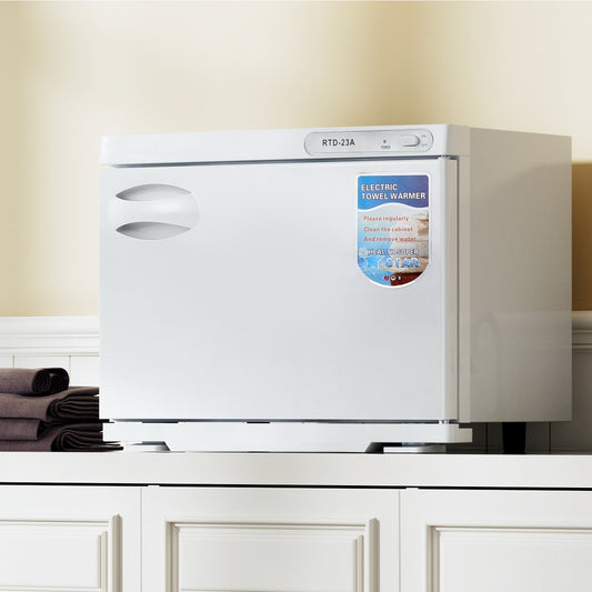 23L Towel Warmer UV Sterilizer Heater Cabinet - White