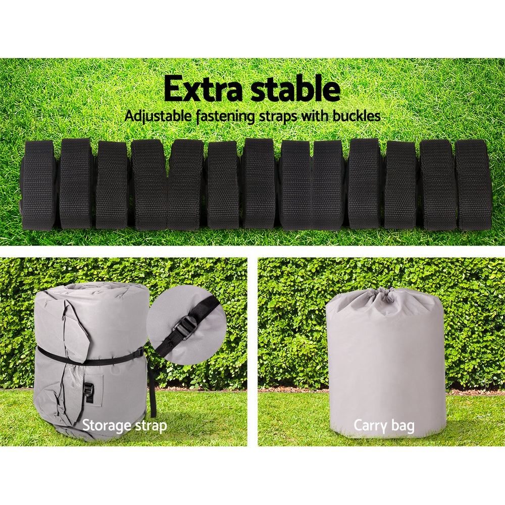 Boat Cover 25-27ft Trailerable Jumbo Marine 600D Heavy Duty Grey