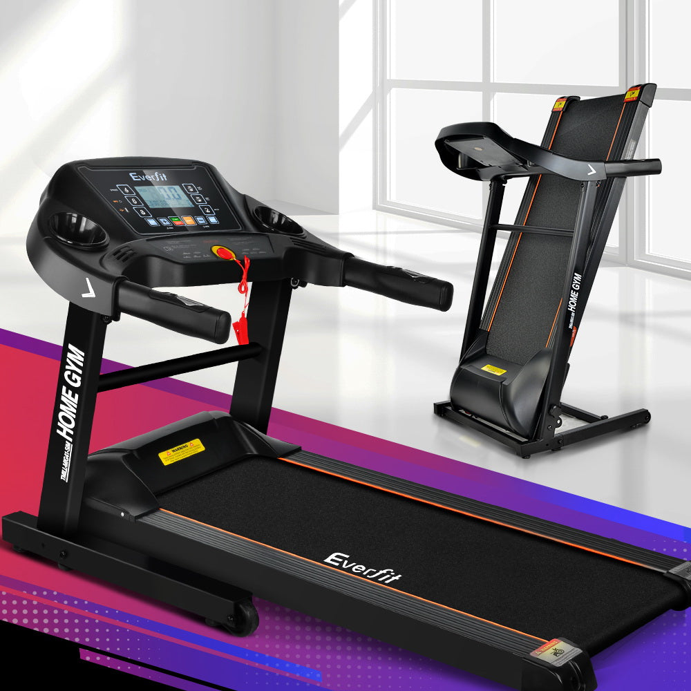 Treadmill Electric Home Gym Fitness Exercise Machine Foldable 400mm - Black