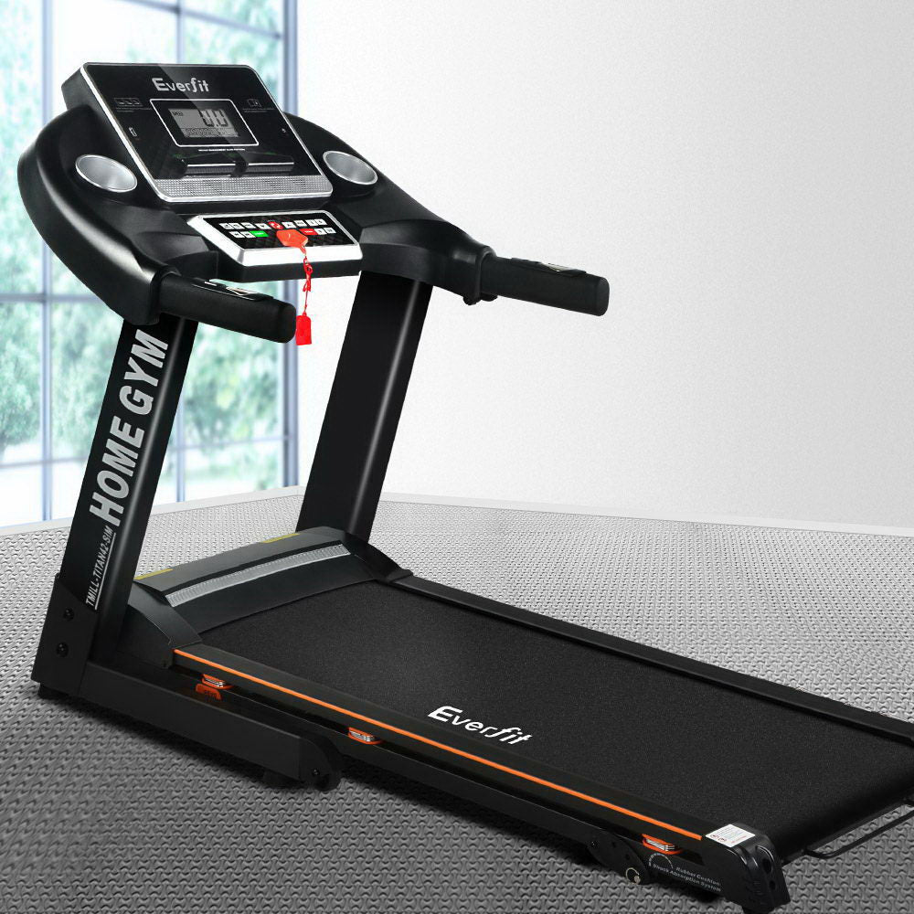 Treadmill Electric Home Gym Fitness Exercise Machine Hydraulic 420mm - Black