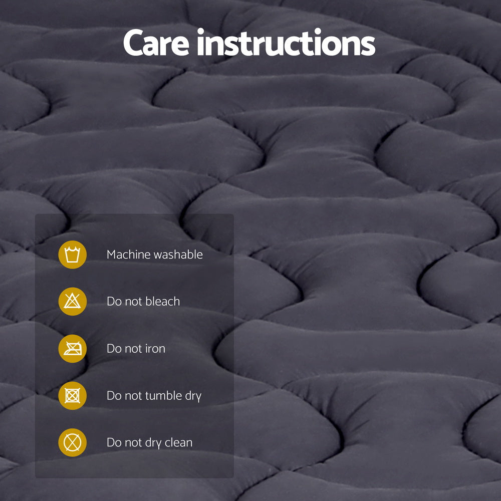 King Single Giselle Bedding Mattress Topper Pillowtop 3-Zone