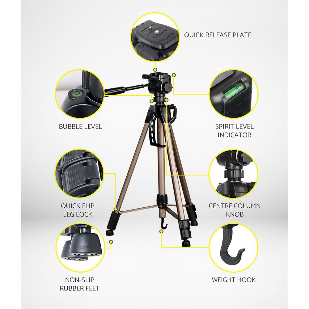 Professional Camera Tripod Monopod Stand DSLR Pan Head Mount Flexible