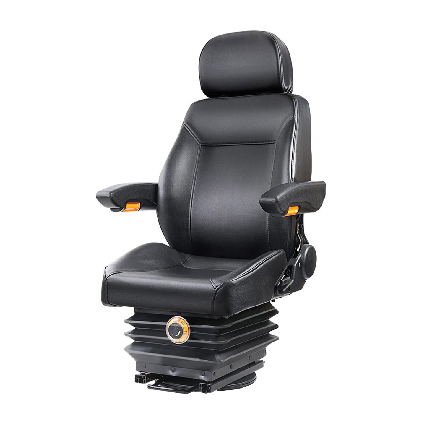 Adjustable Tractor Seat with Suspension - Black