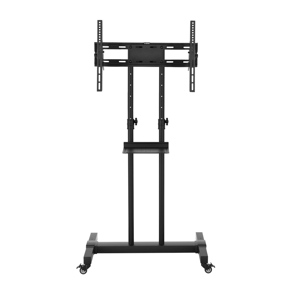 Steel Mobile TV Stand Cart Height-adjust up to 65" screens 40kg