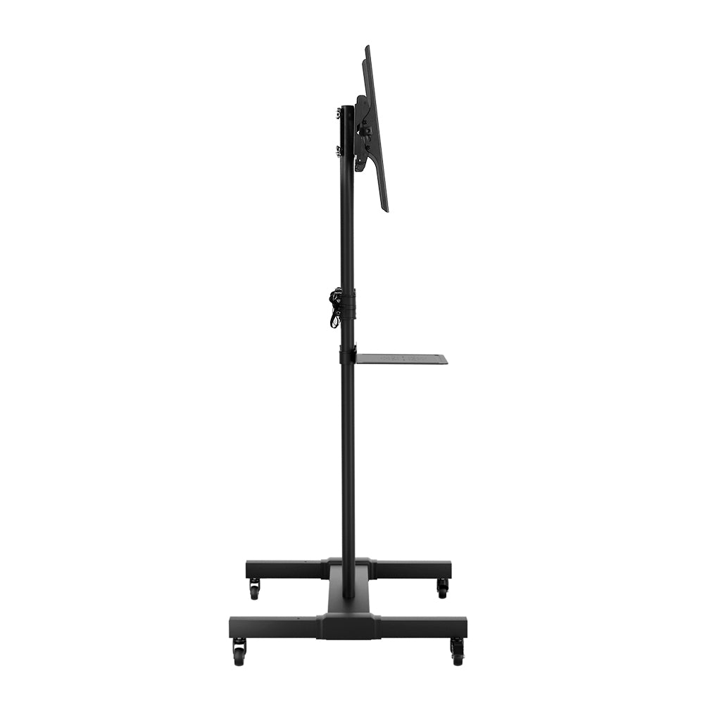 Steel Mobile TV Stand Cart Height-adjust up to 65" screens 40kg