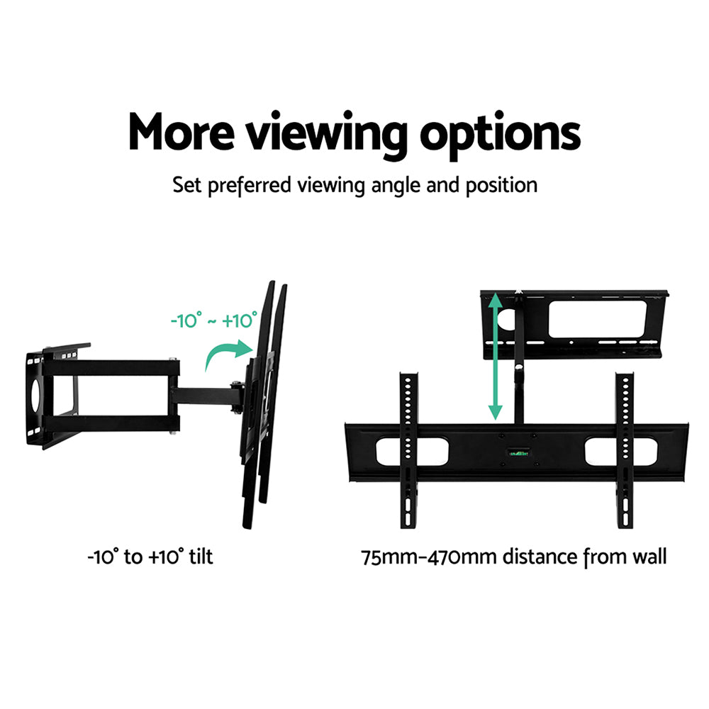 Full Motion TV Wall Mount Bracket Swivel LED LCD Plasma VESA 32 - 70 Inch